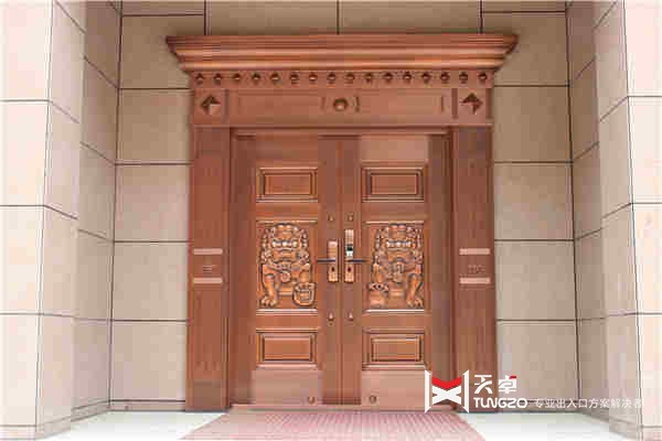 家用入戶門銅門西安戶縣太平峪九龍灣別墅入戶銅門對開銅門秦嶺別墅IMG_7714.JPG
